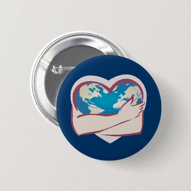 Love Mother Earth 6 Cm Round Badge (Front & Back)