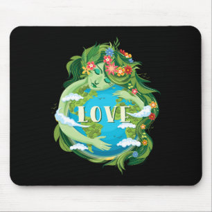 Love Mother Earth Day Save Our Planet Environment Mouse Pad