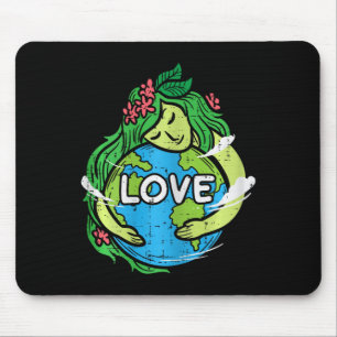 Love Mother Earth Planet Hug Nature Environment Ea Mouse Pad