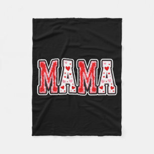 Love Mother Hearts Mama Valentine Mum Valentines Fleece Blanket