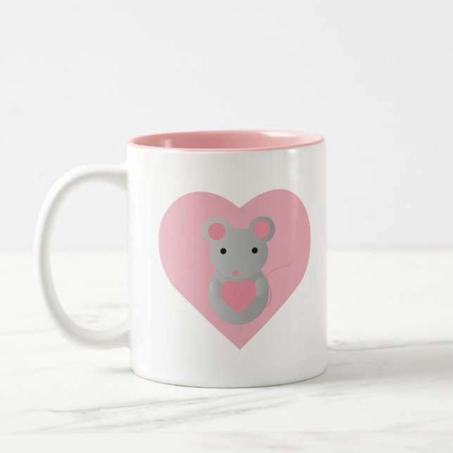 Love Mouse Two-Tone Coffee Mug (Left)