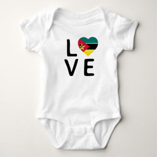 Love - Mozambique Flag Baby Bodysuit