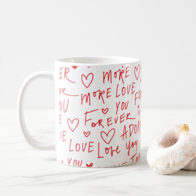 Love Mug, Valentine's Day Gift Coffee Mug  (With Donut)