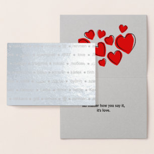 LOVE Multi-Language Custom Text Real Foil Card