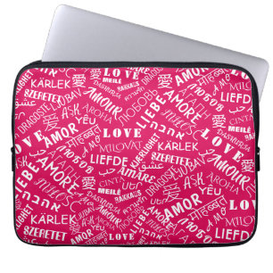 LOVE - Multi Language - Customisable International Laptop Sleeve