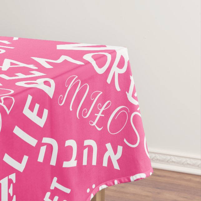LOVE - Multi Language - Customisable International Tablecloth (In Situ)