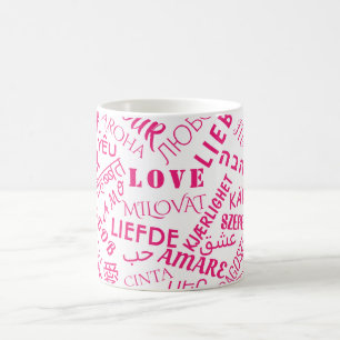 LOVE - Multi Language - Customisable - Romantic Coffee Mug
