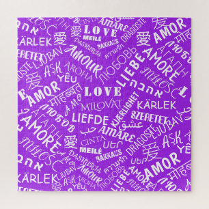 LOVE - Multi Language International - Choose Color Jigsaw Puzzle