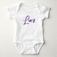 Love multicolor serif font text