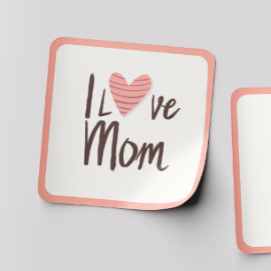 Love Mum Heart Sticker – Mother's Day Gift