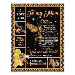 Love Mum   Letter To My Mum You Are The World Photo Print