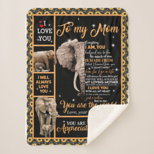 Love Mum Letter To My Mum You Are The World Sherpa Blanket