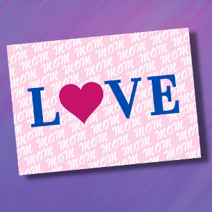 LOVE mum mother modern elegant we love you mum Card