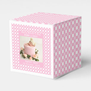 Love Mum Simple Elegant girly White & pink photo Favour Box