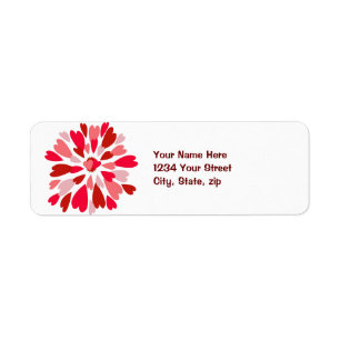 Love Mum Valentine Return Address Label