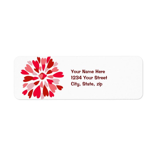 Love Mum Valentine Return Address Label (Front)