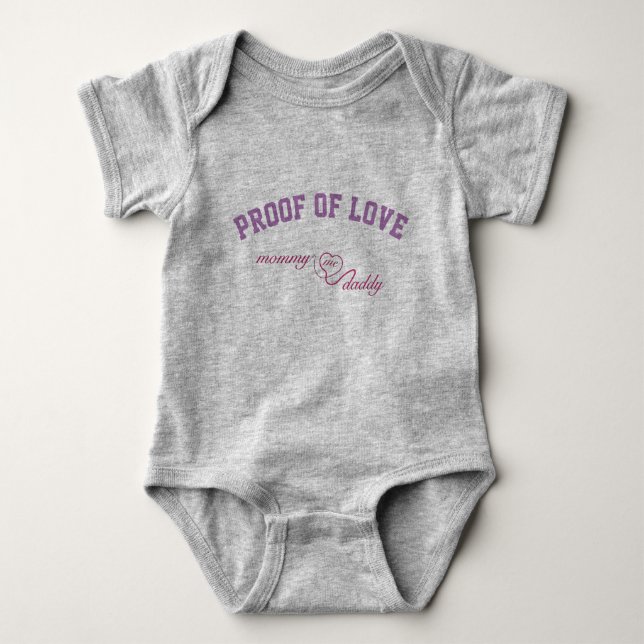 Love mummy and daddy baby bodysuit (Front)