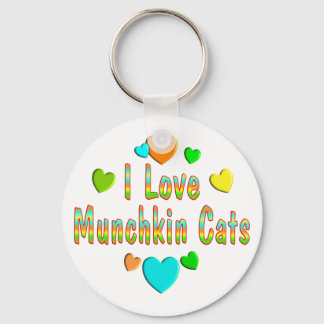 Love Munchkin Cats Key Ring
