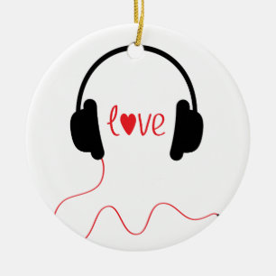 Love Music Ceramic Ornament