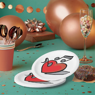 Love Music Paper Plate