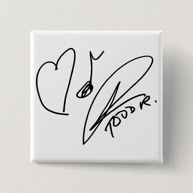 Love-Music-Pin 15 Cm Square Badge (Front)