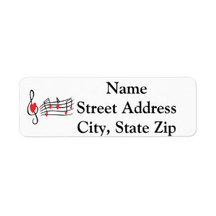 Love Music Return Address Label