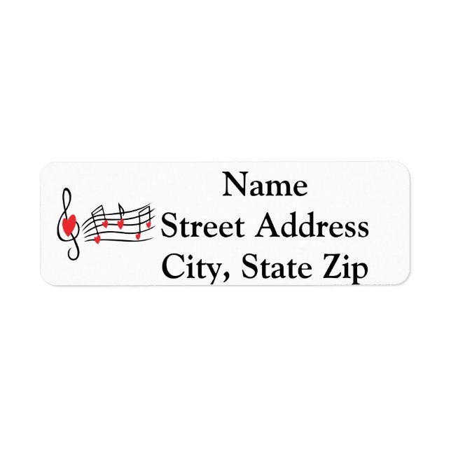 Love Music Return Address Label (Front)