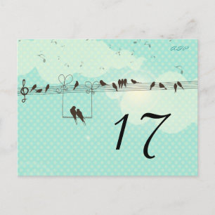 Love Music - table number card