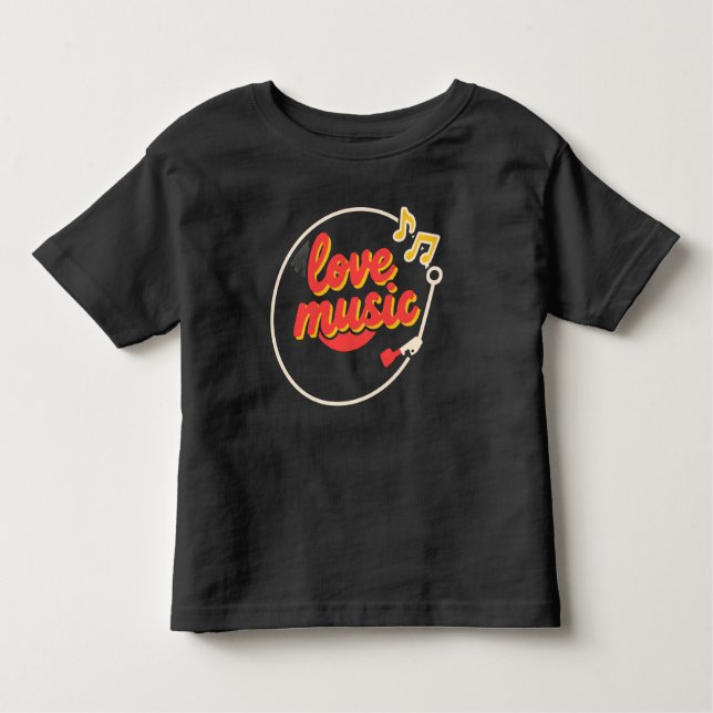 Love Music: Vinyl Vibes Toddler T-Shirt (Front)
