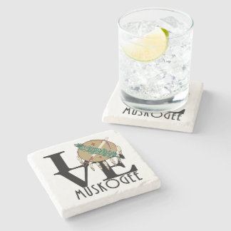 LOVE Muskogee, Oklahoma Stone Coaster