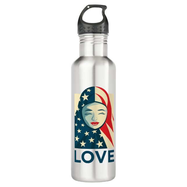 Love | Muslim Refugee 710 Ml Water Bottle (Front)