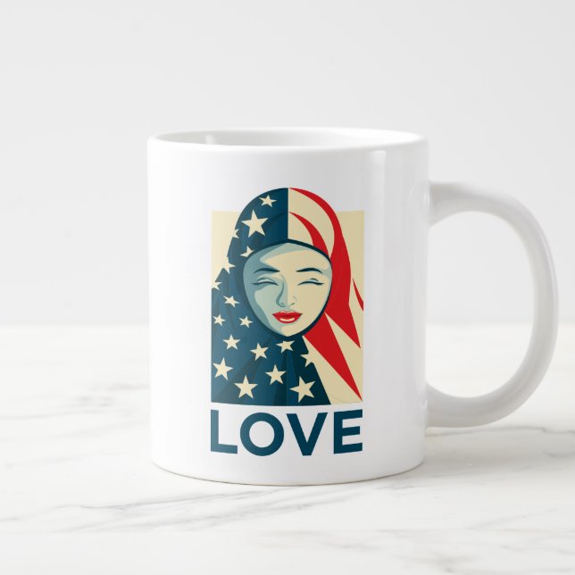 Love | Muslim Refugee Large Coffee Mug (Right)