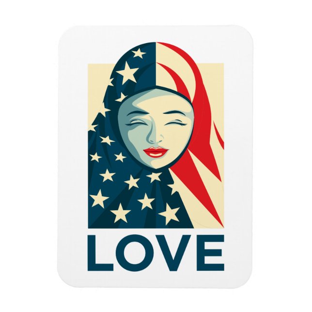 Love | Muslim Refugee Magnet (Vertical)