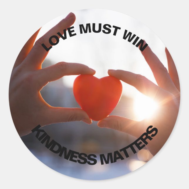 Love Must Win 3" Stickers (Front)