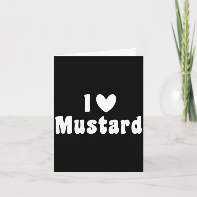 Love mustard bottle summer barbeque funny card (Front)