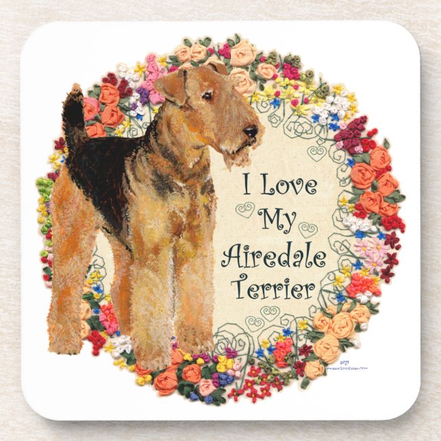 Love My Airedale Coaster (Front)