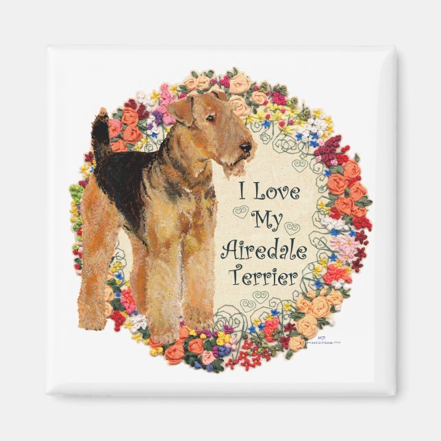 Love My Airedale Magnet (Front)