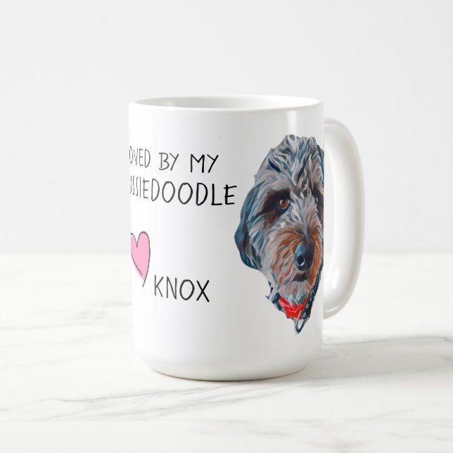 LOVE MY AUSSIEDOODLE COFFEE MUG (Front Right)