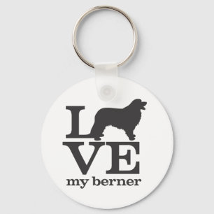Love my Bernese Mountain Dog Key Ring