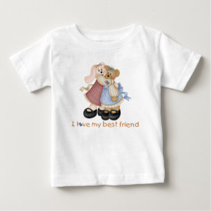Love My Best Friend Bunny & Teddy Toddler Shirt