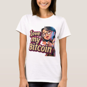Love My Bitcoin Cartoon T-Shirt
