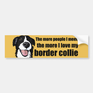 Love my border collie bumper sticker