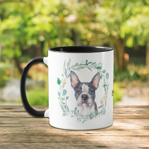 Love My Boston Terrier Wreath Coffee Mug