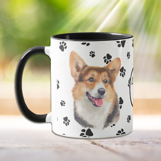 Love My Cardigan Welsh Corgi Dog Pawprint Mug (Creator Uploaded)