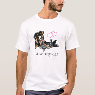 Love my cat, all men love their cats, funny T-Shirt