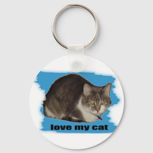 LOVE MY CAT KEY RING (Front)