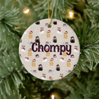 Love my cats ceramic ornament