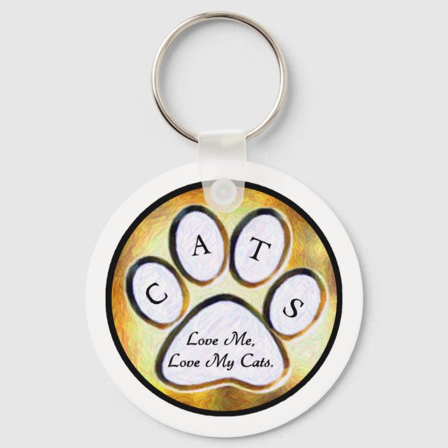 Love My Cats Key Chain (Front)