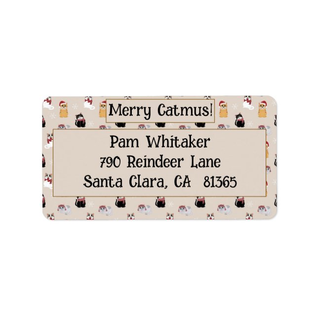 Love my cats label (Front)
