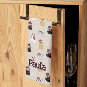 Love my cats tea towel